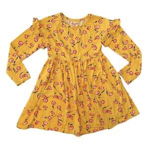 Nannette Kids VGUC Yellow Floral Twirl Dress. Size 5.